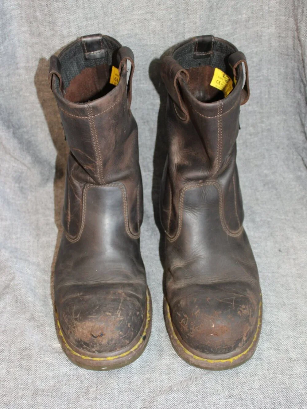 Dr. Martens Icon 2295 Industrial Steel Toe Brn Leather Work Boots, Men's Size 12